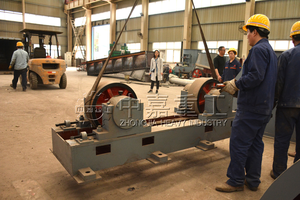 装箱中的烘干机托轮