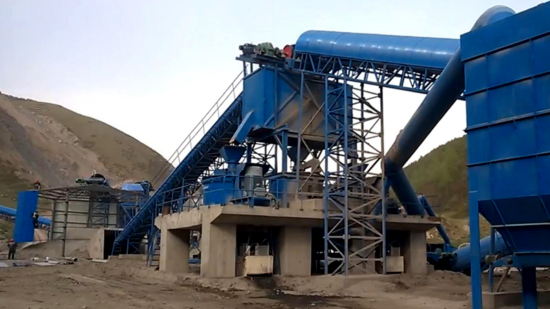 山西环保型时产100吨石灰石机制砂生产线现场视频/